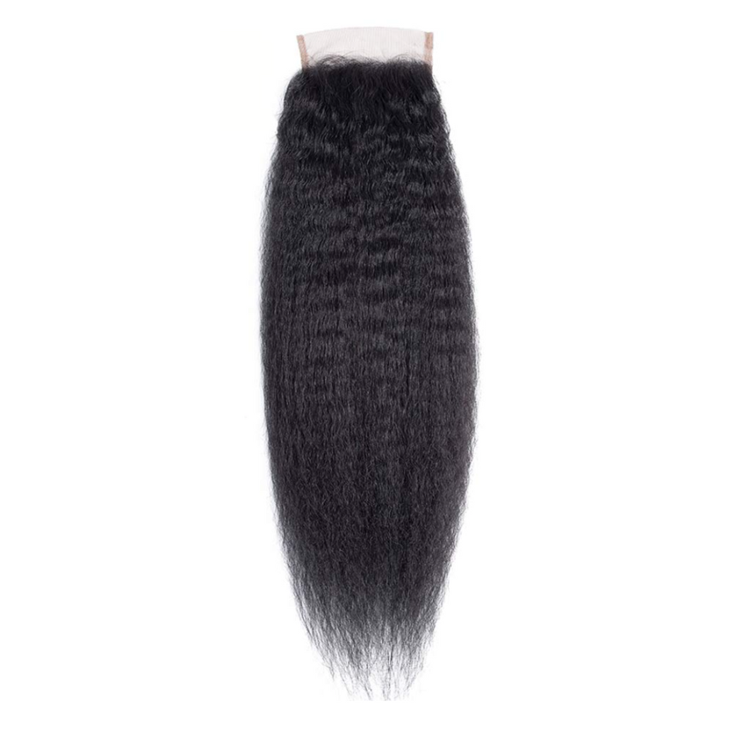 4x4 Kinky Straight Lace Closure - My Aurea Beauty