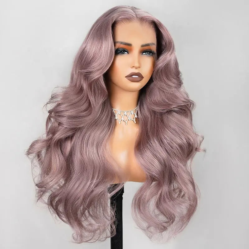13x4 Pre-cut Glueless Frontal Wig - Ash Purple