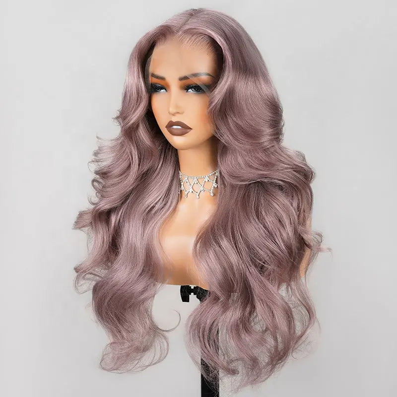 13x4 Pre-cut Glueless Frontal Wig - Ash Purple