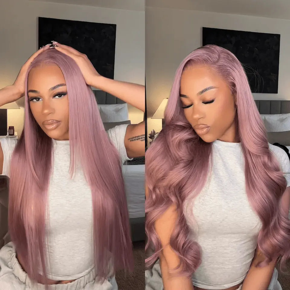 13x4 Pre-cut Glueless Frontal Wig - Ash Purple