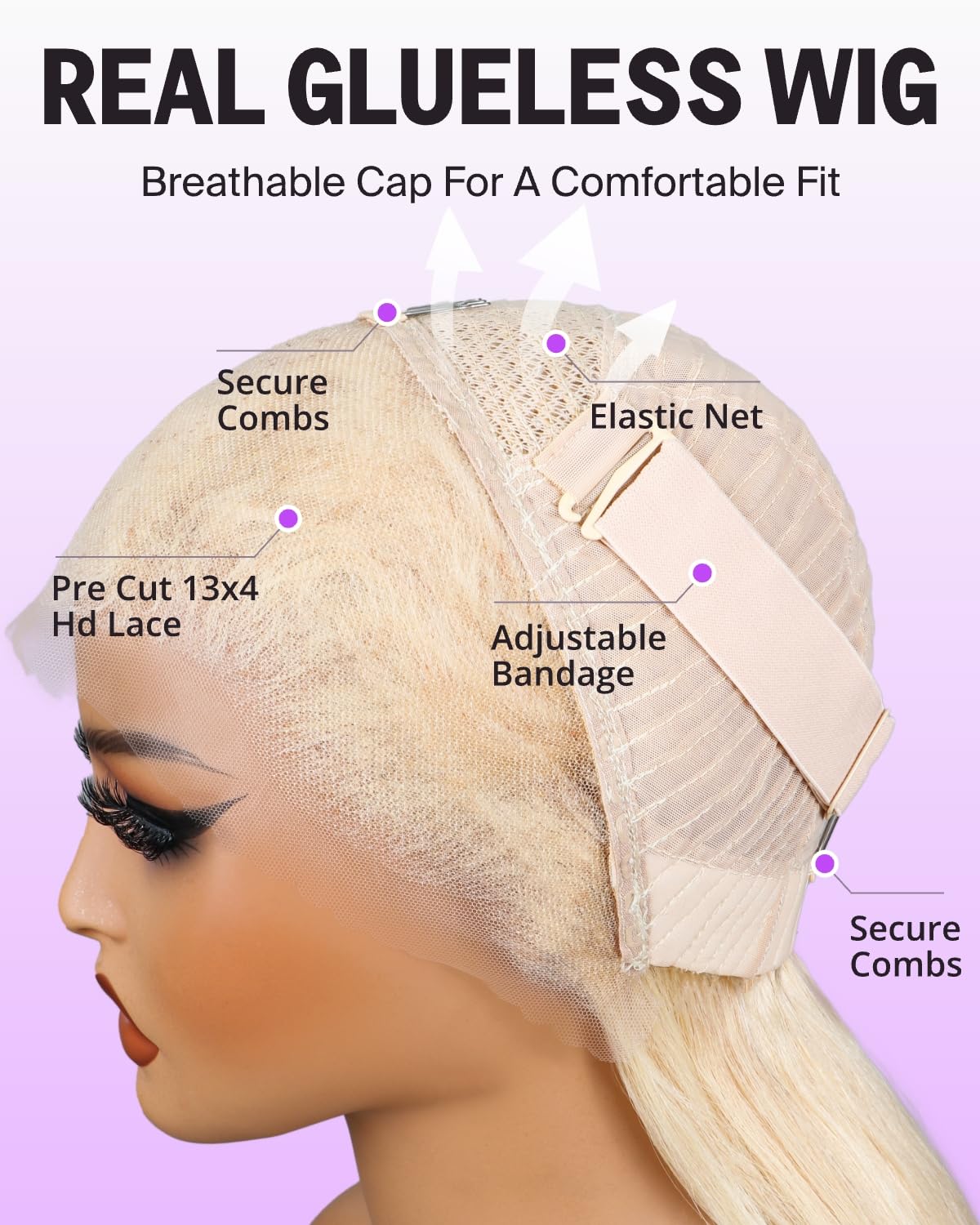 61B Blonde 6x5 Pre-Cut Glueless Wig - Wild Shuga