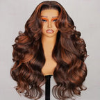 6x5 Pre-Cut Long Deep Wave Glueless Wig - Caramel Ombre - Wild Shuga